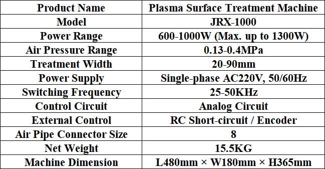 Plasma Surface Treatment Machine