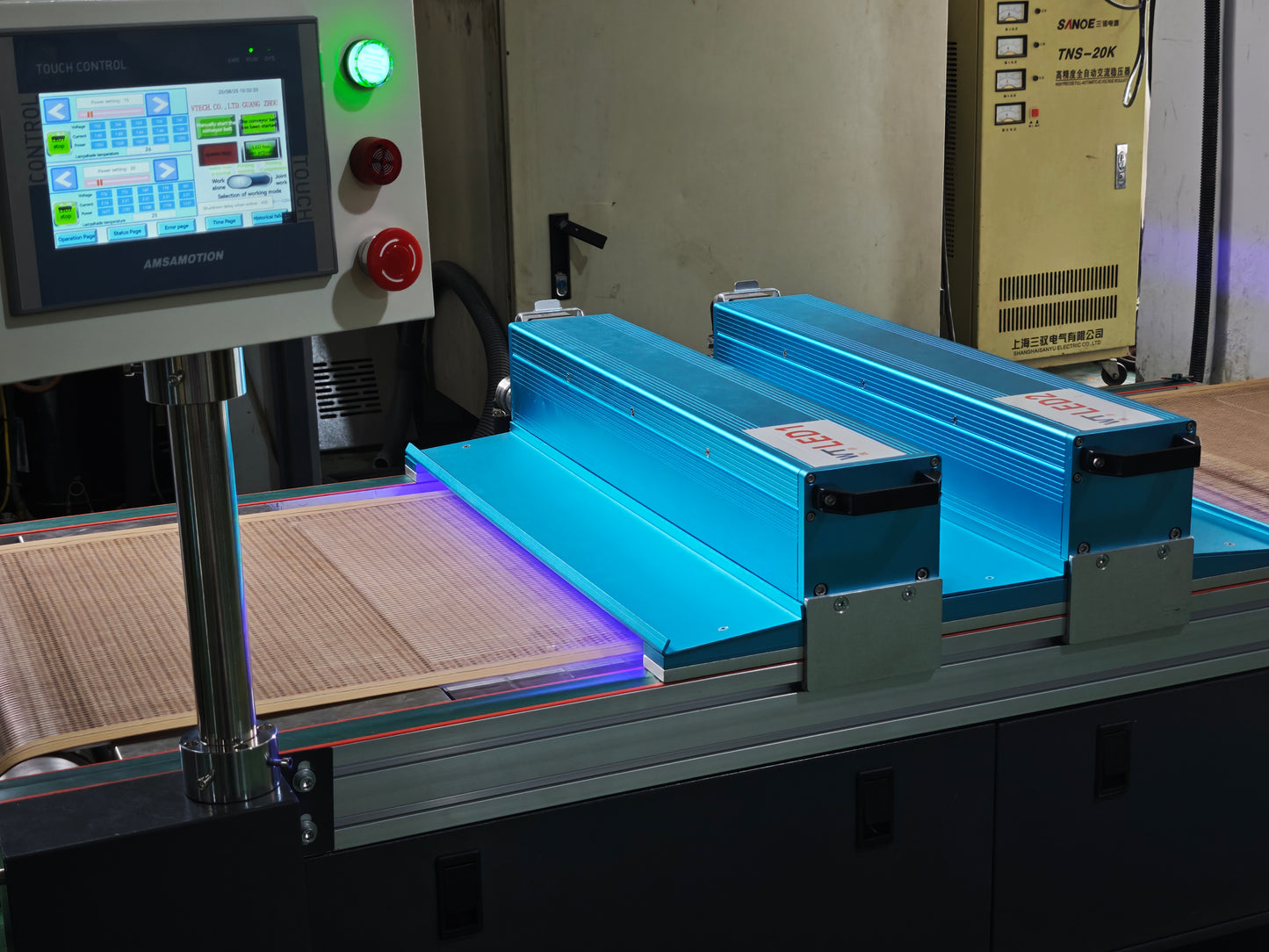 LED-UV curing and transmission equipment